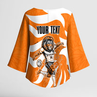 Personalized Netherlands Football Lion Mascot Kimono Sleeve Blouse Dutch Orange Flag Windmill Symbol Comic