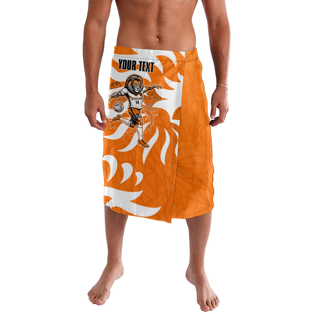 Personalized Netherlands Football Lion Mascot Lavalava Dutch Orange Flag Windmill Symbol Comic