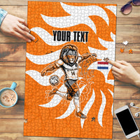 Personalized Netherlands Football Lion Mascot Puzzle Dutch Orange Flag Windmill Symbol Comic