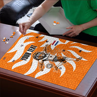 Personalized Netherlands Football Lion Mascot Puzzle Dutch Orange Flag Windmill Symbol Comic