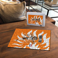 Personalized Netherlands Football Lion Mascot Puzzle Dutch Orange Flag Windmill Symbol Comic