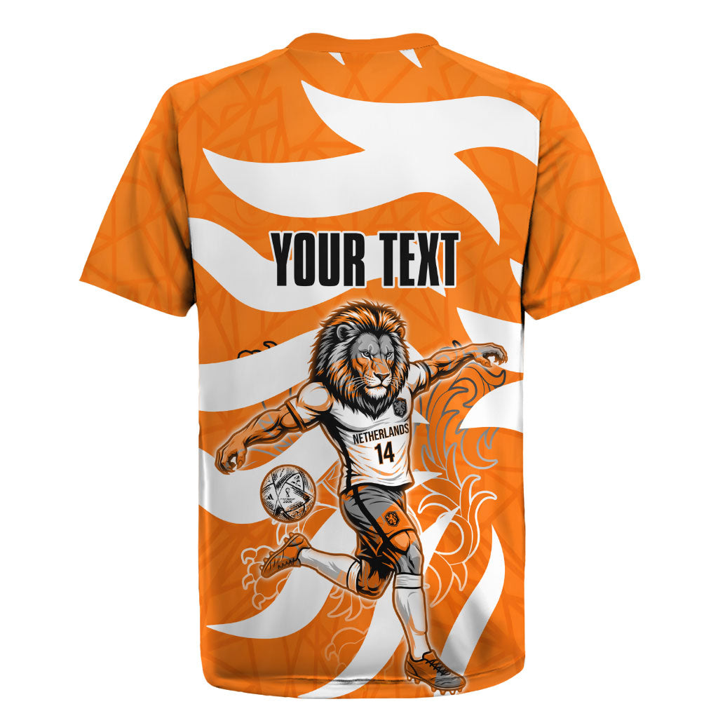 Personalized Netherlands Football Lion Mascot Rugby Jersey Dutch Orange Flag Windmill Symbol Comic