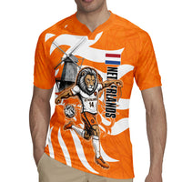 Personalized Netherlands Football Lion Mascot Rugby Jersey Dutch Orange Flag Windmill Symbol Comic