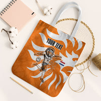Personalized Netherlands Football Lion Mascot Tote Bag Dutch Orange Flag Windmill Symbol Comic