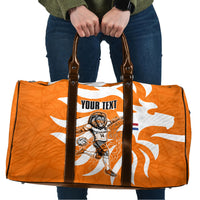 Personalized Netherlands Football Lion Mascot Travel Bag Dutch Orange Flag Windmill Symbol Comic