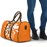 Personalized Netherlands Football Lion Mascot Travel Bag Dutch Orange Flag Windmill Symbol Comic