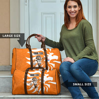 Personalized Netherlands Football Lion Mascot Travel Bag Dutch Orange Flag Windmill Symbol Comic