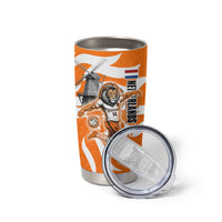 Personalized Netherlands Football Lion Mascot Tumbler Cup Dutch Orange Flag Windmill Symbol Comic