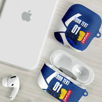 Personalized Japan Football Kitsune Mascot AirPods Case Japanese Pagoda Kitsune Mask Blue Samurai Style