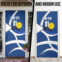 Personalized Japan Football Kitsune Mascot Door Cover Japanese Pagoda Kitsune Mask Blue Samurai Style