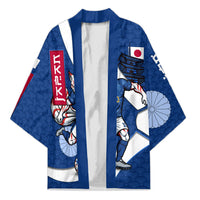 Personalized Japan Football Kitsune Mascot Kimono Japanese Pagoda Kitsune Mask Blue Samurai Style
