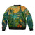 Sao Tome and Principe Tropical Island Bomber Jacket with Bird and Cocoa Forest Print