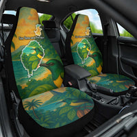 Sao Tome and Principe Tropical Island Car Seat Cover with Bird and Cocoa Forest Print