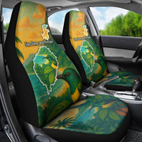 Sao Tome and Principe Tropical Island Car Seat Cover with Bird and Cocoa Forest Print