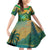 Sao Tome and Principe Tropical Island Family Matching Off Shoulder Short Dress and Hawaiian Shirt with Bird and Cocoa Forest Print