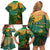Sao Tome and Principe Tropical Island Family Matching Off Shoulder Short Dress and Hawaiian Shirt with Bird and Cocoa Forest Print
