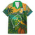 Sao Tome and Principe Tropical Island Family Matching Off Shoulder Short Dress and Hawaiian Shirt with Bird and Cocoa Forest Print