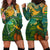 Sao Tome and Principe Tropical Island Hoodie Dress with Bird and Cocoa Forest Print
