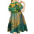 Sao Tome and Principe Tropical Island Kid Short Sleeve Dress with Bird and Cocoa Forest Print