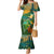 Sao Tome and Principe Tropical Island Mermaid Dress with Bird and Cocoa Forest Print