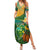 Sao Tome and Principe Tropical Island Summer Maxi Dress with Bird and Cocoa Forest Print
