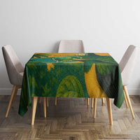 Sao Tome and Principe Tropical Island Tablecloth with Bird and Cocoa Forest Print