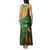 Sao Tome and Principe Tropical Island Tank Maxi Dress with Bird and Cocoa Forest Print