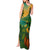 Sao Tome and Principe Tropical Island Tank Maxi Dress with Bird and Cocoa Forest Print