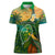 Sao Tome and Principe Tropical Island Women Polo Shirt with Bird and Cocoa Forest Print