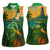 Sao Tome and Principe Tropical Island Women Sleeveless Polo Shirt with Bird and Cocoa Forest Print