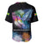 Where the Sunbird Sings Baseball Jersey with Sao Tome and Principe Flag and Color Splash Art