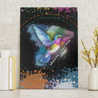 Where the Sunbird Sings Canvas Wall Art with Sao Tome and Principe Flag and Color Splash Art