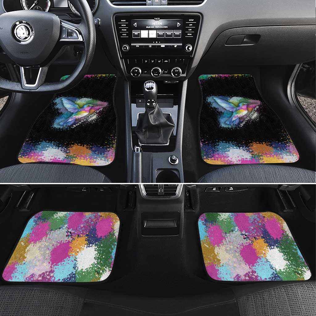 Where the Sunbird Sings Car Mats with Sao Tome and Principe Flag and Color Splash Art