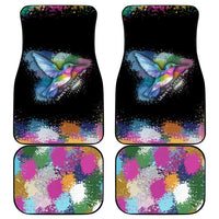 Where the Sunbird Sings Car Mats with Sao Tome and Principe Flag and Color Splash Art