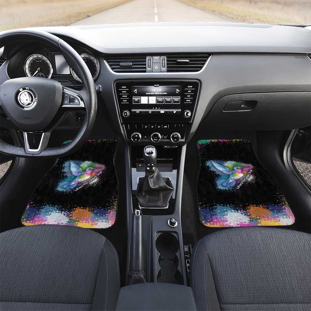 Where the Sunbird Sings Car Mats with Sao Tome and Principe Flag and Color Splash Art