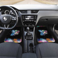 Where the Sunbird Sings Car Mats with Sao Tome and Principe Flag and Color Splash Art