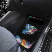 Where the Sunbird Sings Car Mats with Sao Tome and Principe Flag and Color Splash Art