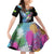 Where the Sunbird Sings Family Matching Off Shoulder Short Dress and Hawaiian Shirt with Sao Tome and Principe Flag and Color Splash Art