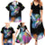 Where the Sunbird Sings Family Matching Summer Maxi Dress and Hawaiian Shirt with Sao Tome and Principe Flag and Color Splash Art