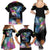 Where the Sunbird Sings Family Matching Summer Maxi Dress and Hawaiian Shirt with Sao Tome and Principe Flag and Color Splash Art
