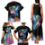 Where the Sunbird Sings Family Matching Tank Maxi Dress and Hawaiian Shirt with Sao Tome and Principe Flag and Color Splash Art