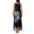 Where the Sunbird Sings Family Matching Tank Maxi Dress and Hawaiian Shirt with Sao Tome and Principe Flag and Color Splash Art