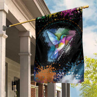 Where the Sunbird Sings Garden Flag with Sao Tome and Principe Flag and Color Splash Art