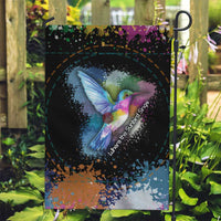 Where the Sunbird Sings Garden Flag with Sao Tome and Principe Flag and Color Splash Art