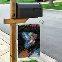 Where the Sunbird Sings Garden Flag with Sao Tome and Principe Flag and Color Splash Art