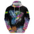 Where the Sunbird Sings Hoodie with Sao Tome and Principe Flag and Color Splash Art