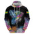 Where the Sunbird Sings Hoodie with Sao Tome and Principe Flag and Color Splash Art