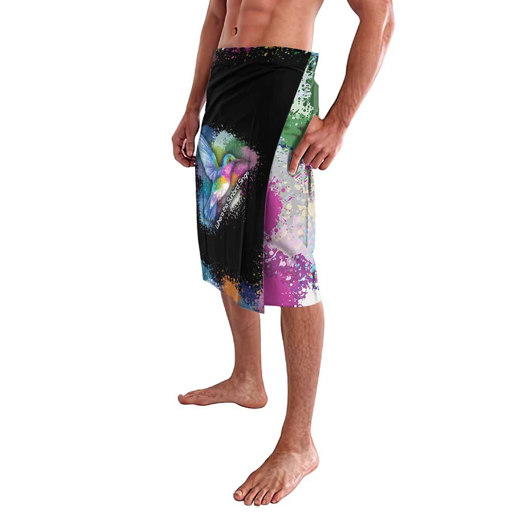 Where the Sunbird Sings Lavalava with Sao Tome and Principe Flag and Color Splash Art