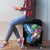 Where the Sunbird Sings Luggage Cover with Sao Tome and Principe Flag and Color Splash Art