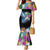 Where the Sunbird Sings Mermaid Dress with Sao Tome and Principe Flag and Color Splash Art